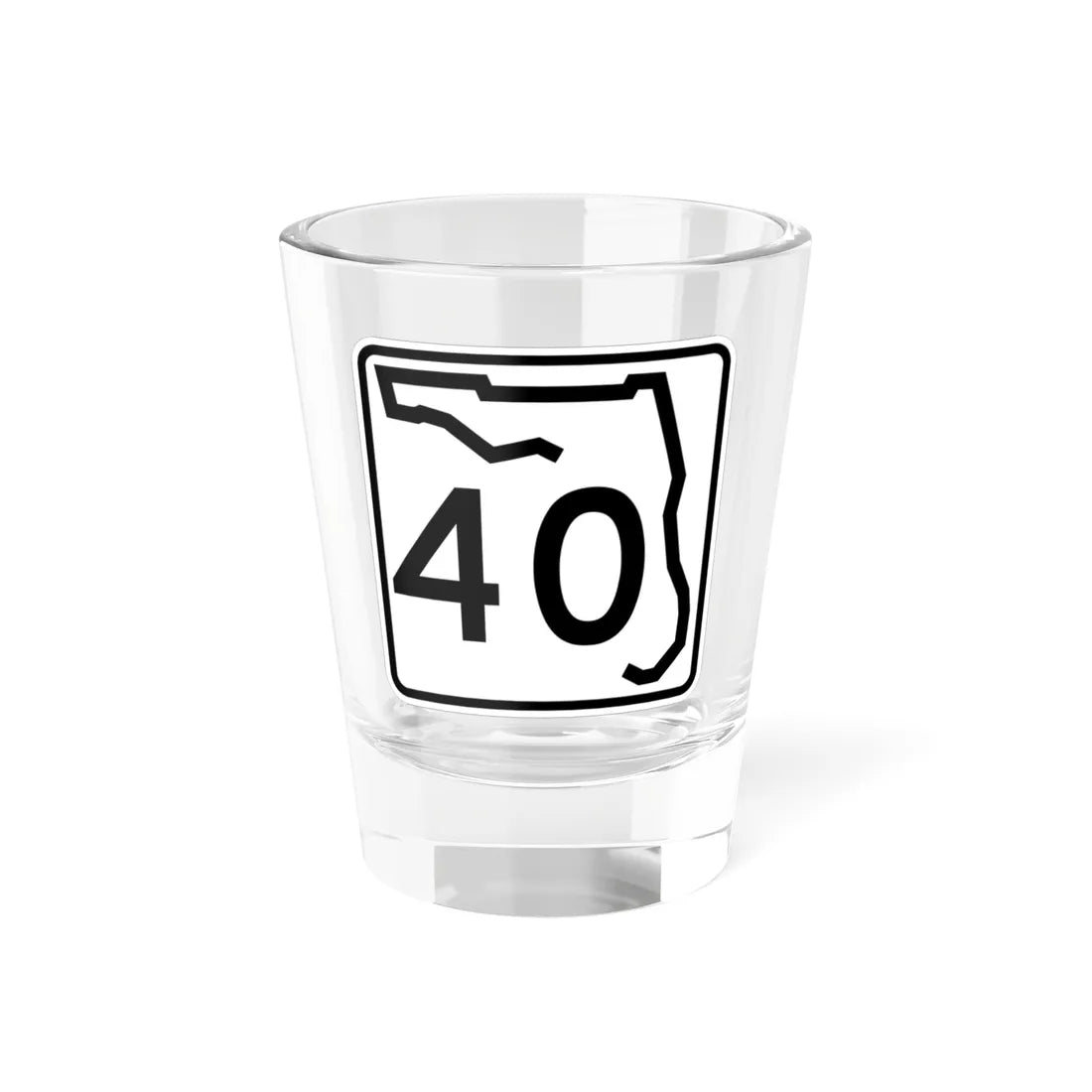 Florida 40 (Florida) (Road Sign) Shot Glass 1.5oz 1.5oz - Go Mug Yourself