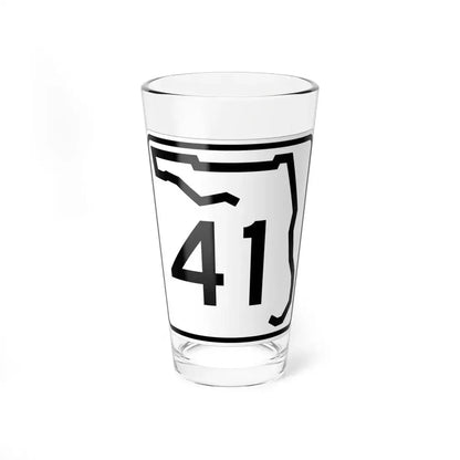 Florida 41 (Florida) (Road Sign) Pint Glass 16oz 16oz - Go Mug Yourself