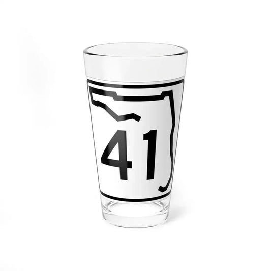 Florida 41 (Florida) (Road Sign) Pint Glass 16oz 16oz - Go Mug Yourself