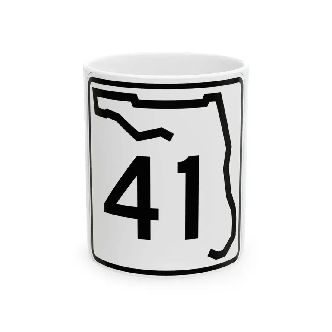 Florida 41 (Florida) (Road Sign) White Coffee Mug 11oz - Go Mug Yourself