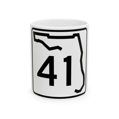 Florida 41 (Florida) (Road Sign) White Coffee Mug 11oz - Go Mug Yourself