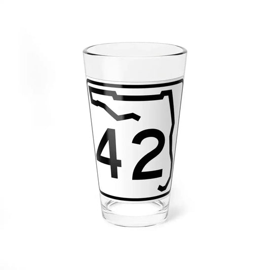 Florida 42 (Florida) (Road Sign) Pint Glass 16oz 16oz - Go Mug Yourself