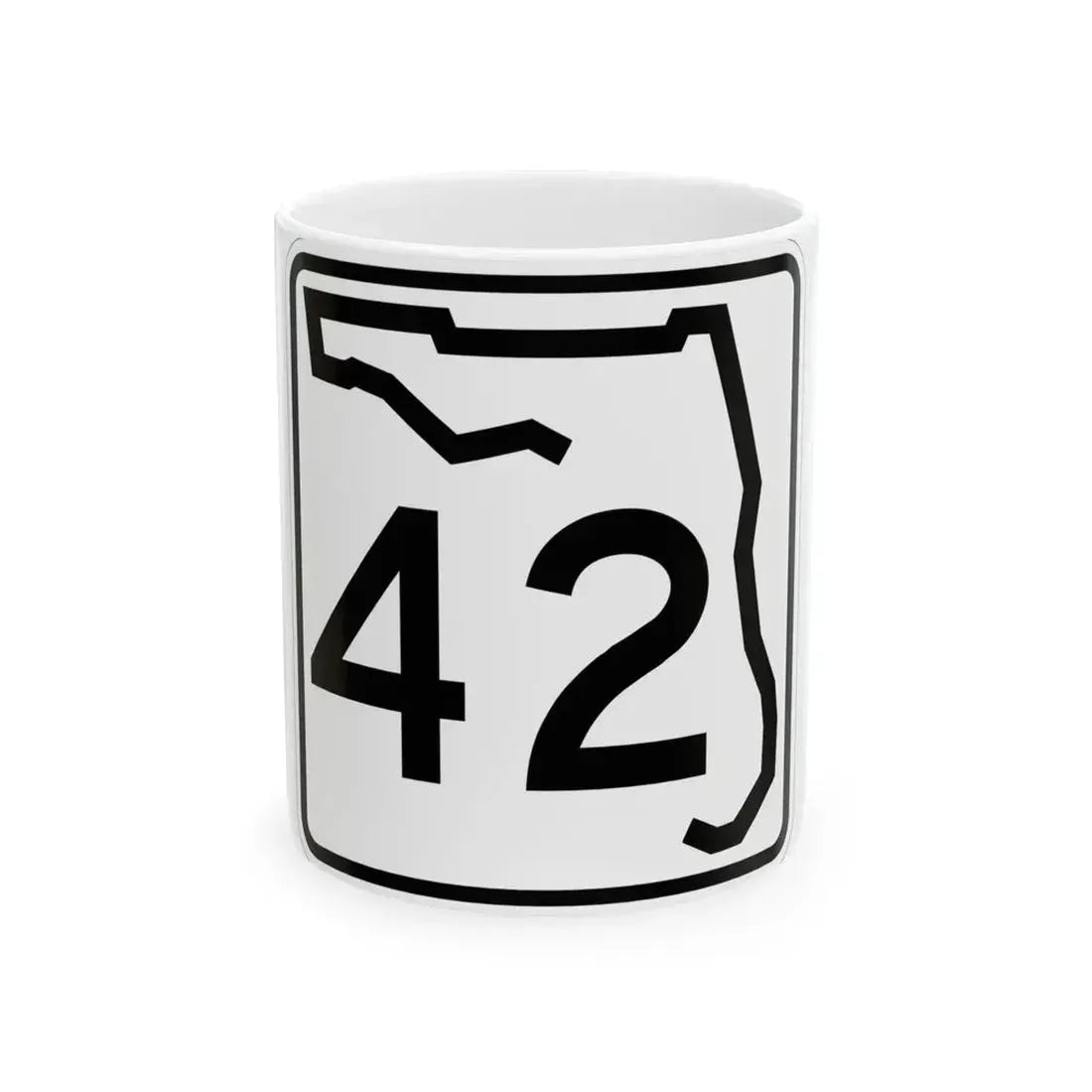 Florida 42 (Florida) (Road Sign) White Coffee Mug 11oz - Go Mug Yourself