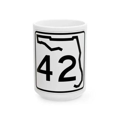 Florida 42 (Florida) (Road Sign) White Coffee Mug 15oz - Go Mug Yourself