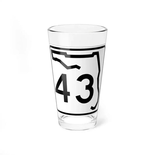 Florida 43 (Florida) (Road Sign) Pint Glass 16oz 16oz - Go Mug Yourself