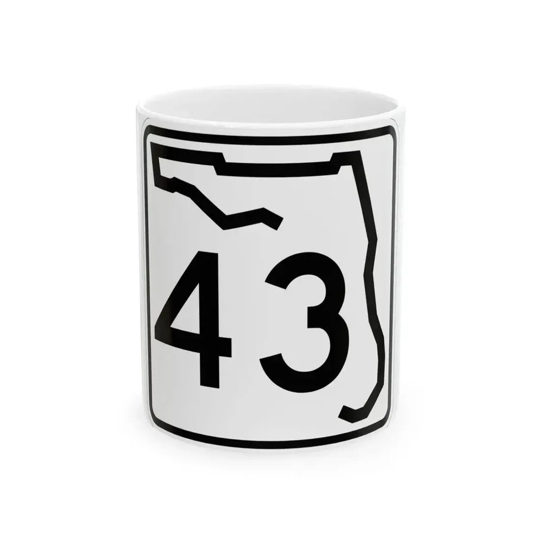 Florida 43 (Florida) (Road Sign) White Coffee Mug 11oz - Go Mug Yourself