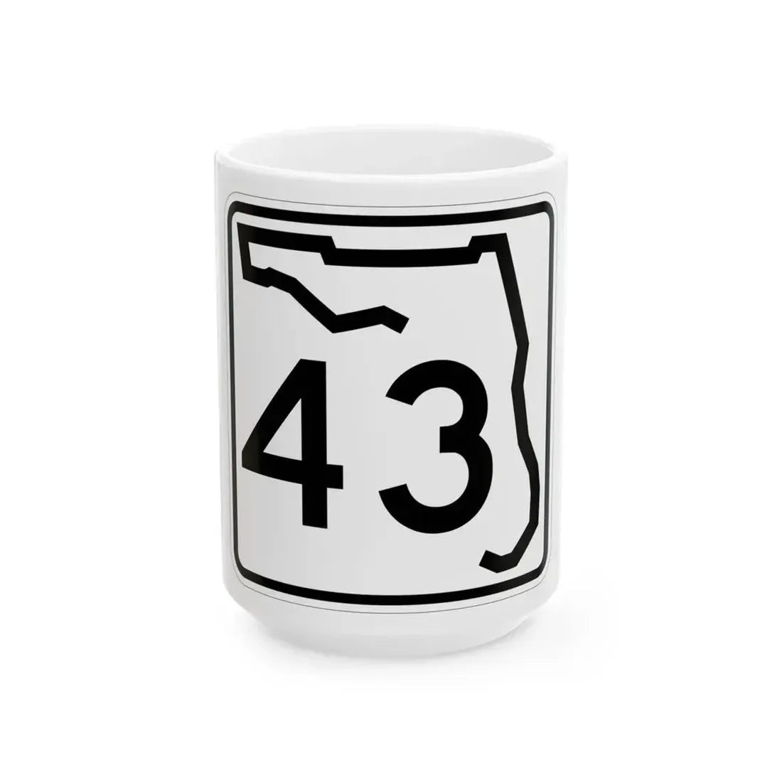 Florida 43 (Florida) (Road Sign) White Coffee Mug 15oz - Go Mug Yourself