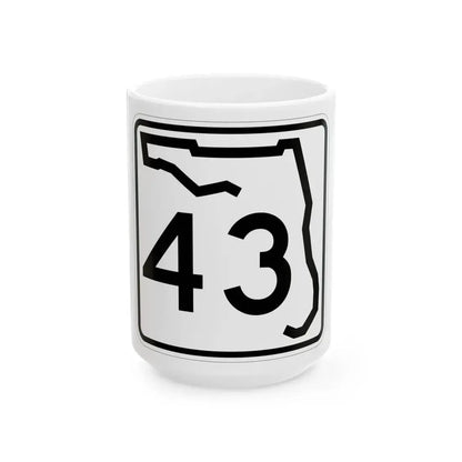 Florida 43 (Florida) (Road Sign) White Coffee Mug 15oz - Go Mug Yourself