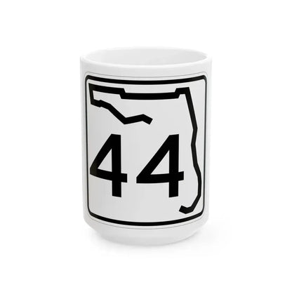 Florida 44 (Florida) (Road Sign) White Coffee Mug 15oz - Go Mug Yourself