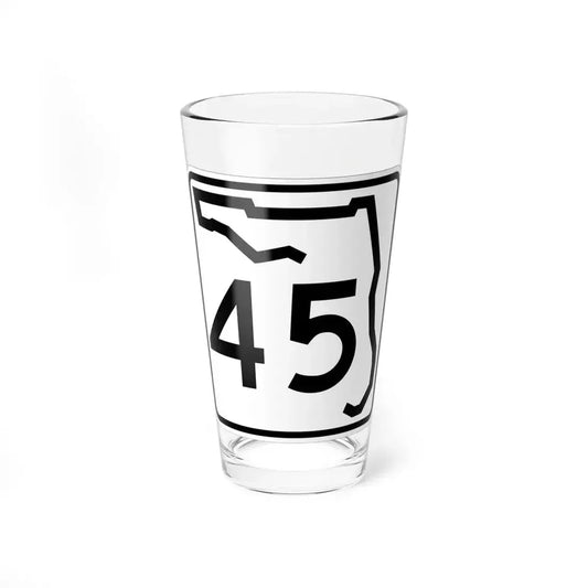 Florida 45 (Florida) (Road Sign) Pint Glass 16oz 16oz - Go Mug Yourself