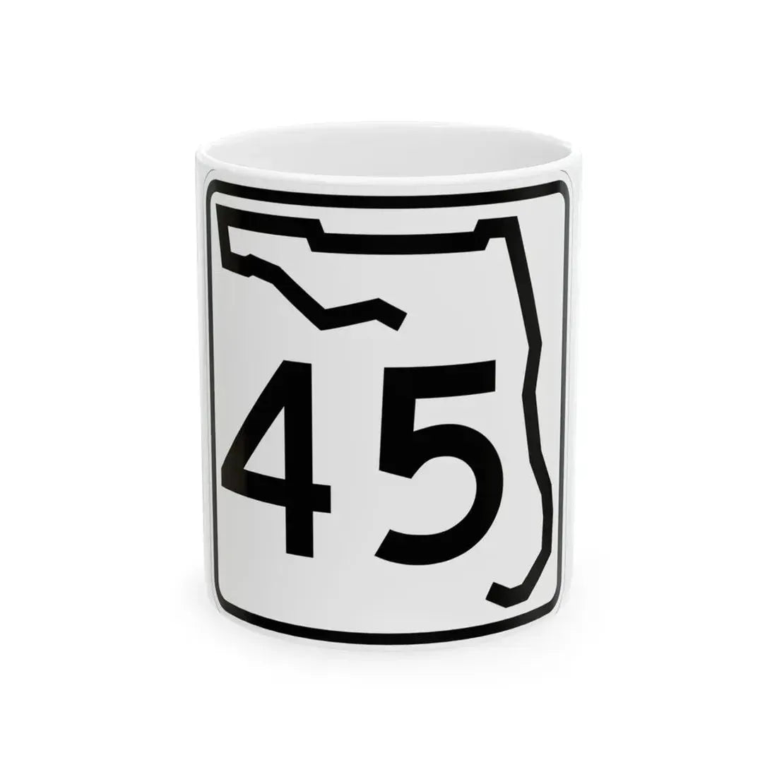 Florida 45 (Florida) (Road Sign) White Coffee Mug 11oz - Go Mug Yourself