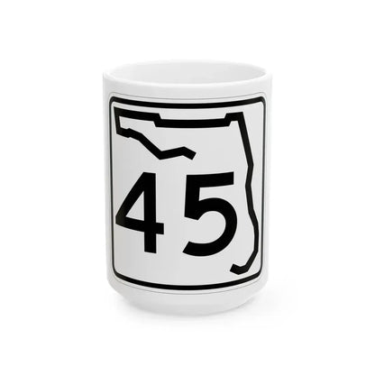 Florida 45 (Florida) (Road Sign) White Coffee Mug 15oz - Go Mug Yourself