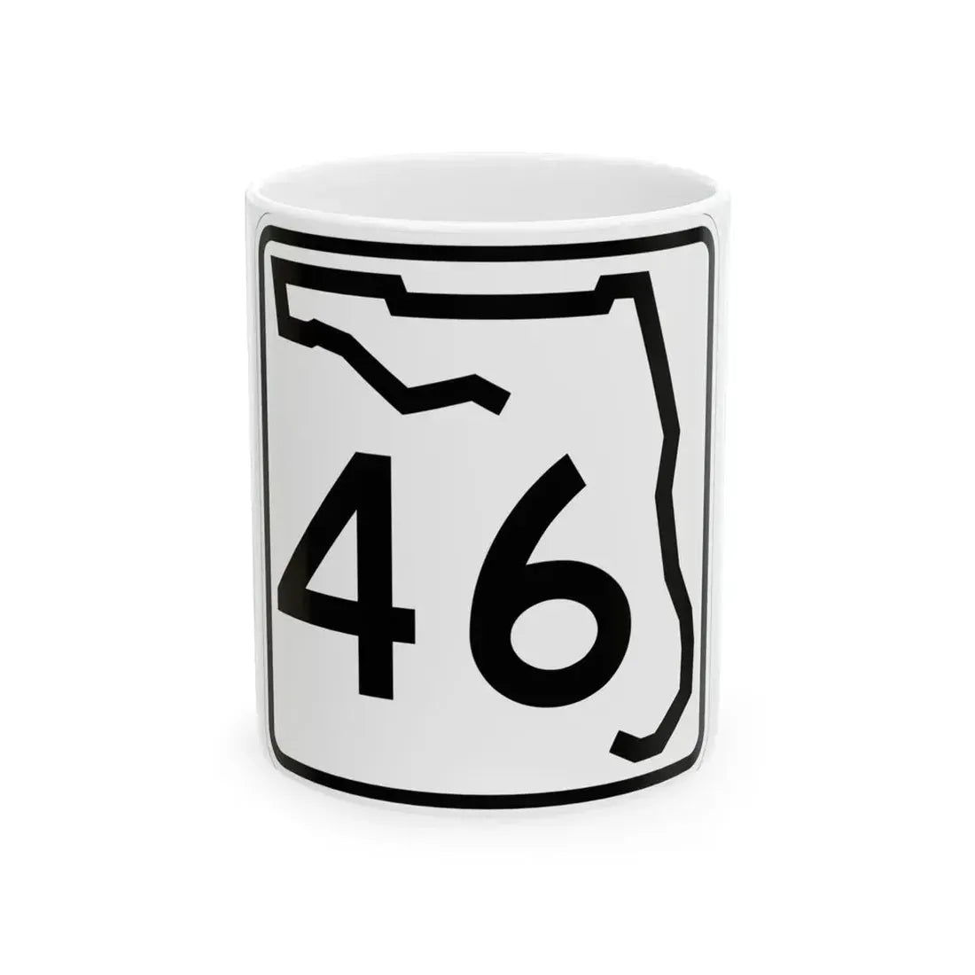 Florida 46 (Florida) (Road Sign) White Coffee Mug 11oz - Go Mug Yourself