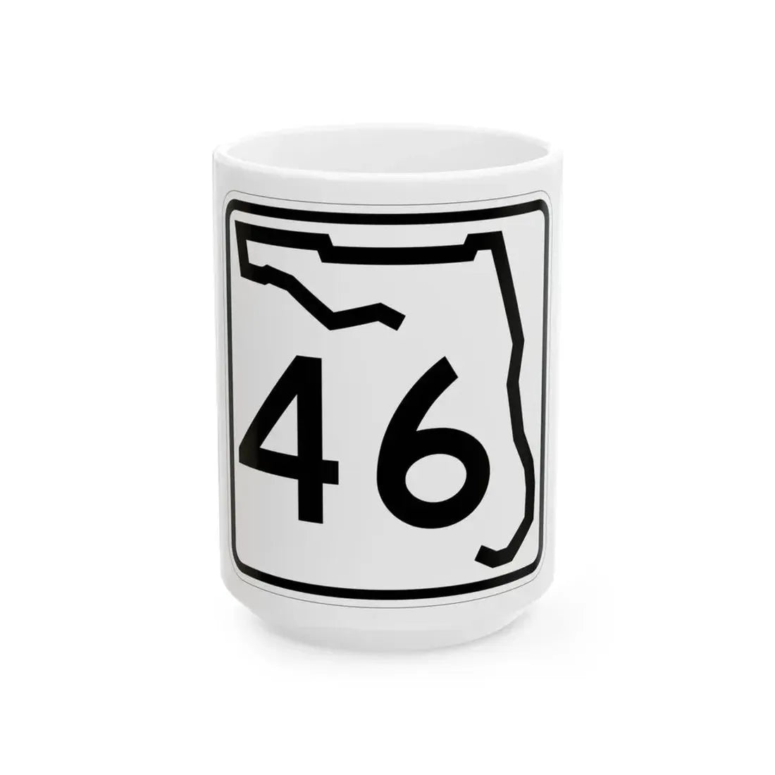 Florida 46 (Florida) (Road Sign) White Coffee Mug 15oz - Go Mug Yourself