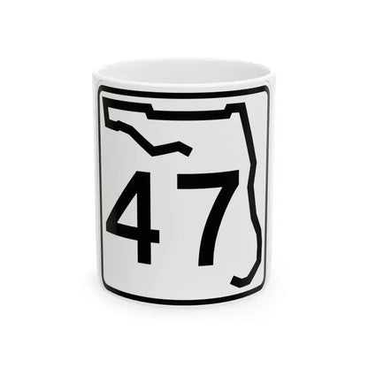 Florida 47 (Florida) (Road Sign) White Coffee Mug 11oz - Go Mug Yourself