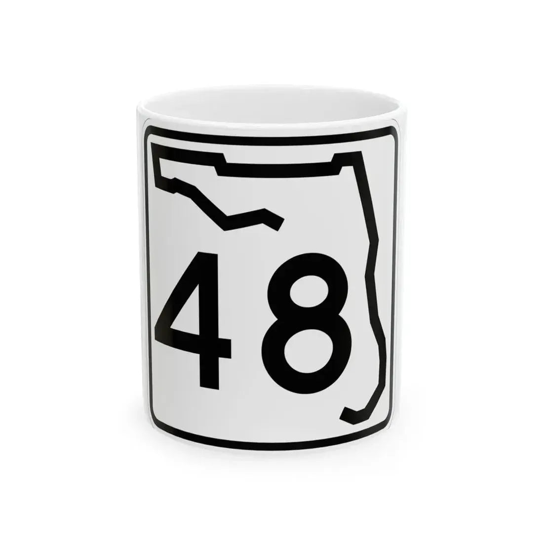 Florida 48 (Florida) (Road Sign) White Coffee Mug 11oz - Go Mug Yourself