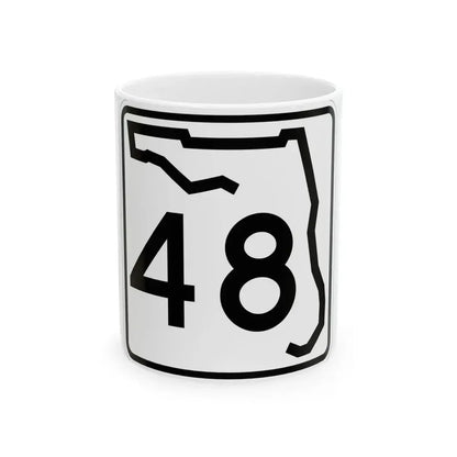 Florida 48 (Florida) (Road Sign) White Coffee Mug 11oz - Go Mug Yourself