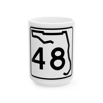 Florida 48 (Florida) (Road Sign) White Coffee Mug 15oz - Go Mug Yourself