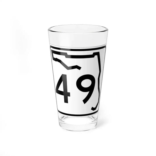Florida 49 (Florida) (Road Sign) Pint Glass 16oz 16oz - Go Mug Yourself