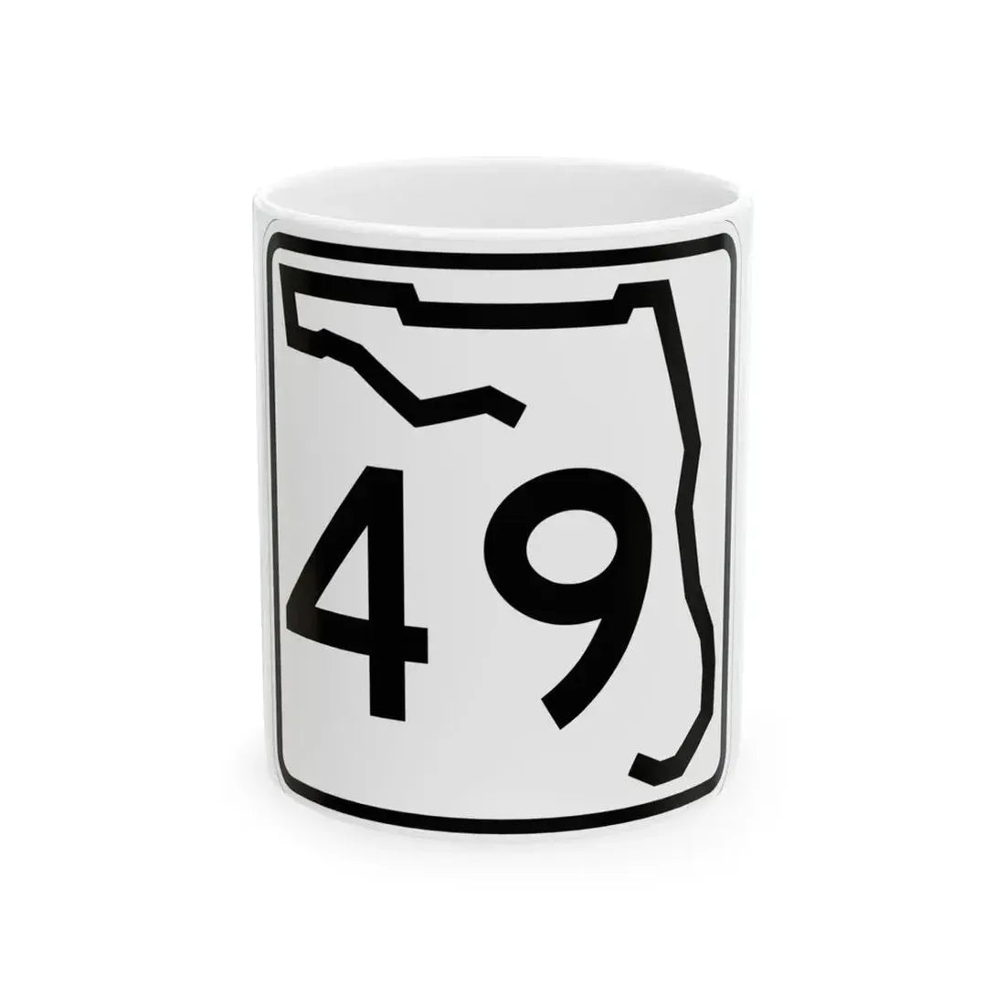 Florida 49 (Florida) (Road Sign) White Coffee Mug 11oz - Go Mug Yourself