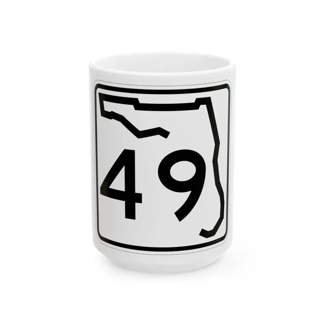 Florida 49 (Florida) (Road Sign) White Coffee Mug 15oz - Go Mug Yourself