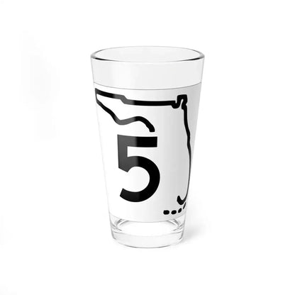 Florida 5 1955 (Florida) (Road Sign) Pint Glass 16oz 16oz - Go Mug Yourself