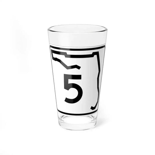 Florida 5 (Florida) (Road Sign) Pint Glass 16oz 16oz - Go Mug Yourself