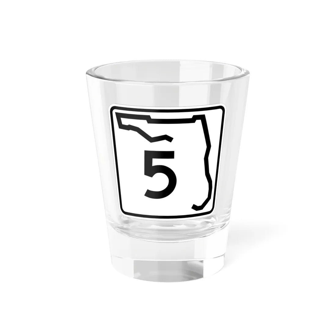 Florida 5 (Florida) (Road Sign) Shot Glass 1.5oz 1.5oz - Go Mug Yourself