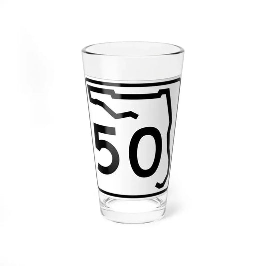 Florida 50 (Florida) (Road Sign) Pint Glass 16oz 16oz - Go Mug Yourself