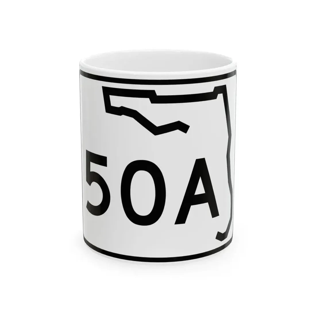 Florida 50A (Florida) (Road Sign) White Coffee Mug 11oz - Go Mug Yourself