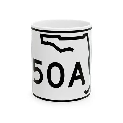 Florida 50A (Florida) (Road Sign) White Coffee Mug 11oz - Go Mug Yourself