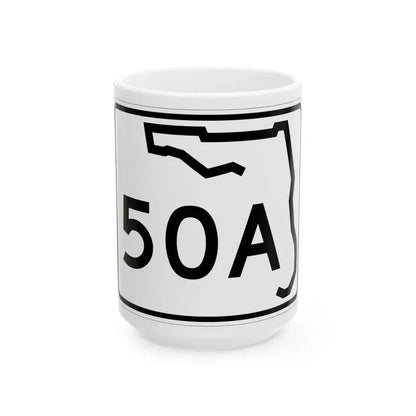 Florida 50A (Florida) (Road Sign) White Coffee Mug 15oz - Go Mug Yourself