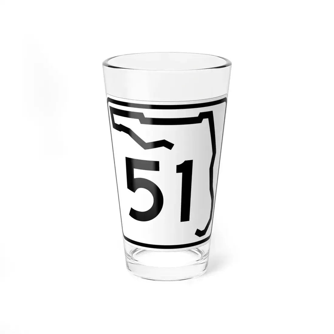 Florida 51 (Florida) (Road Sign) Pint Glass 16oz 16oz - Go Mug Yourself