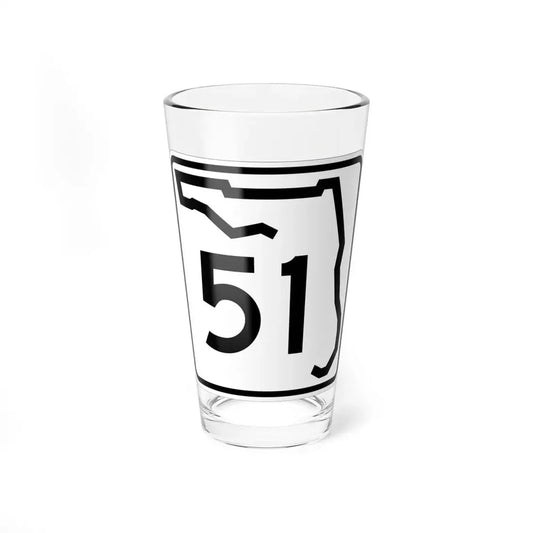 Florida 51 (Florida) (Road Sign) Pint Glss 16oz 16oz - Go Mug Yourself