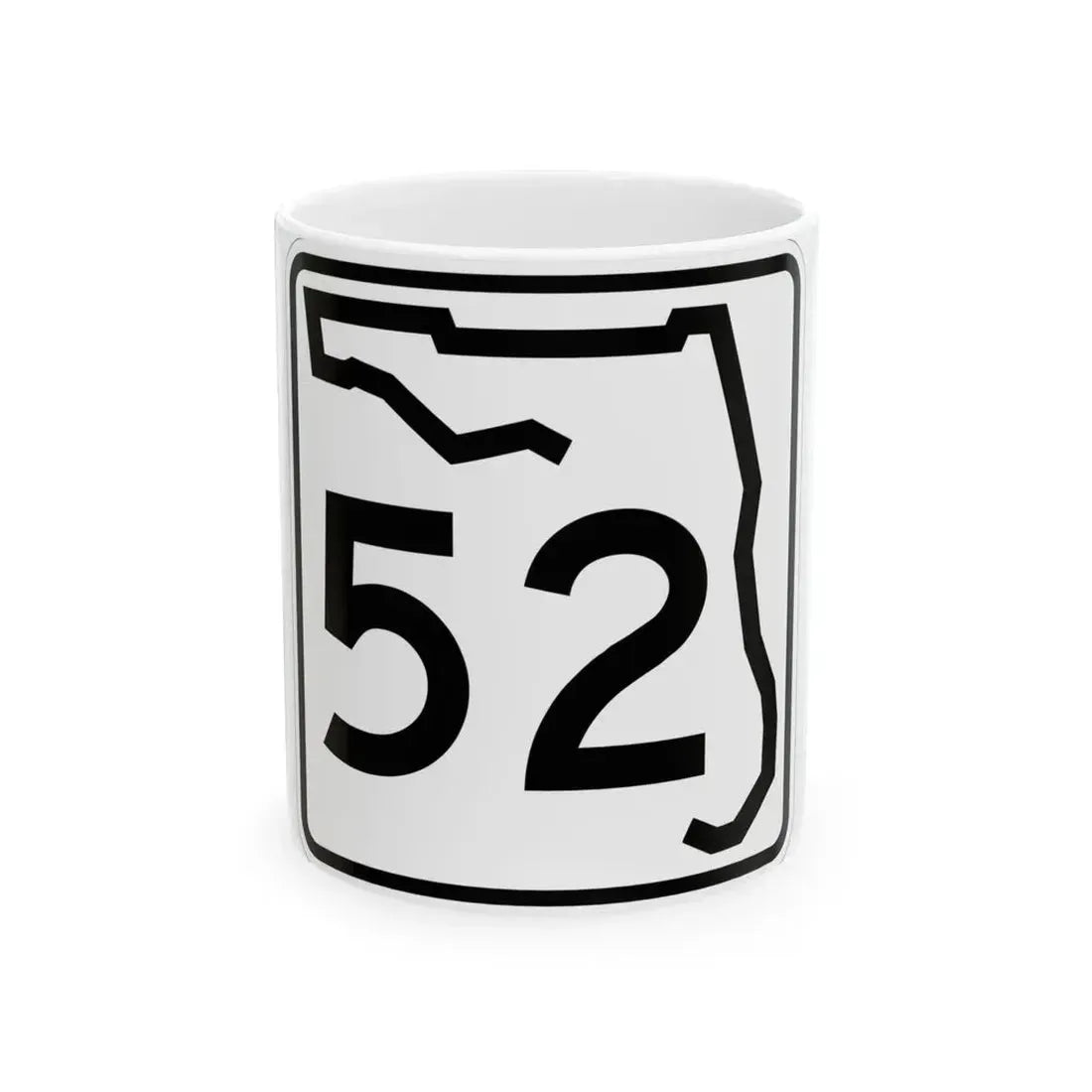 Florida 52 (Florida) (Road Sign) White Coffee Mug 11oz - Go Mug Yourself