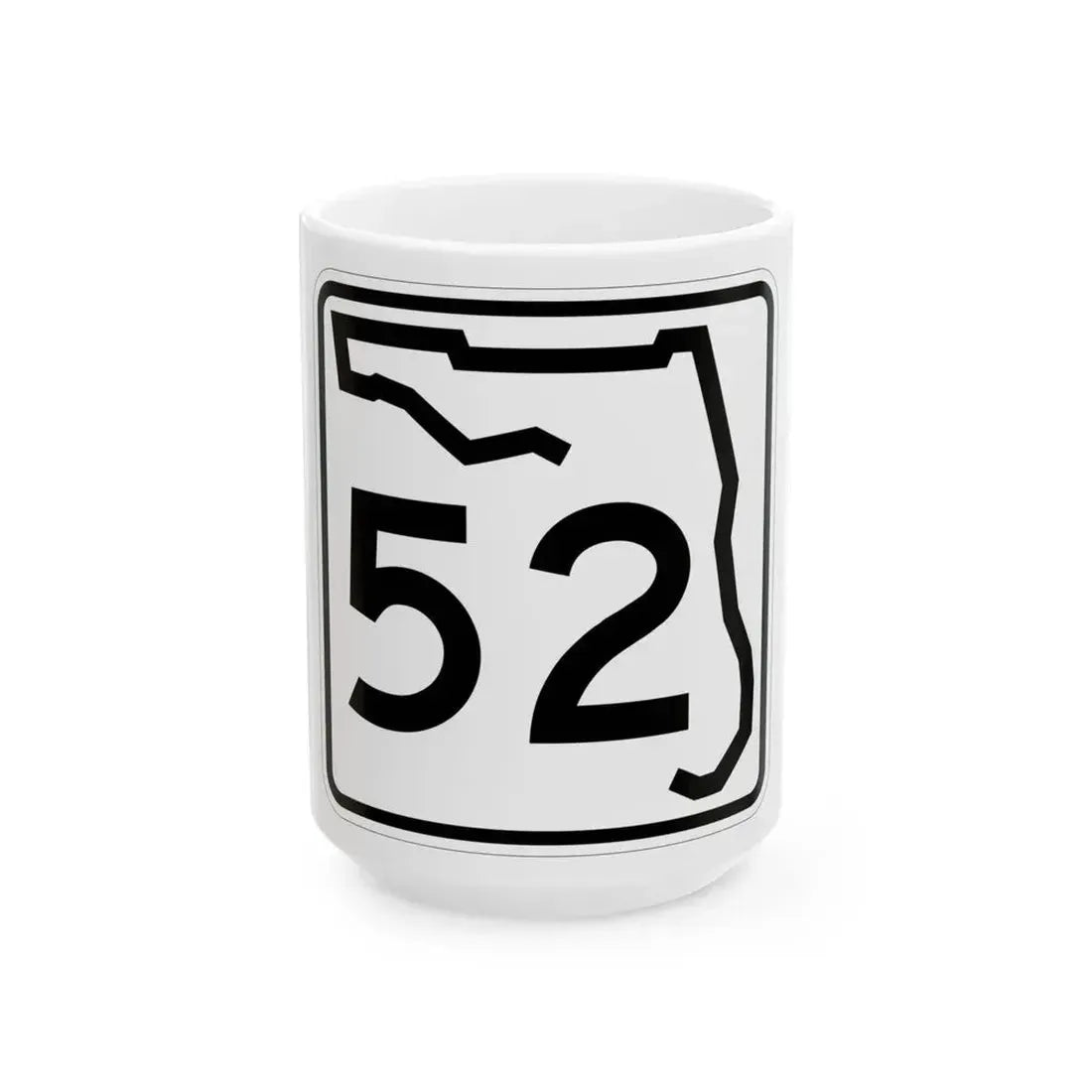 Florida 52 (Florida) (Road Sign) White Coffee Mug 15oz - Go Mug Yourself