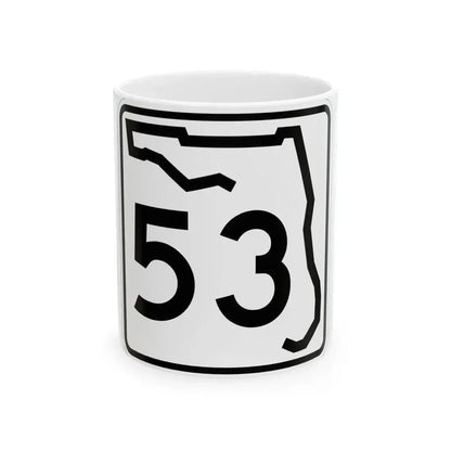 Florida 53 (Florida) (Road Sign) White Coffee Mug 11oz - Go Mug Yourself
