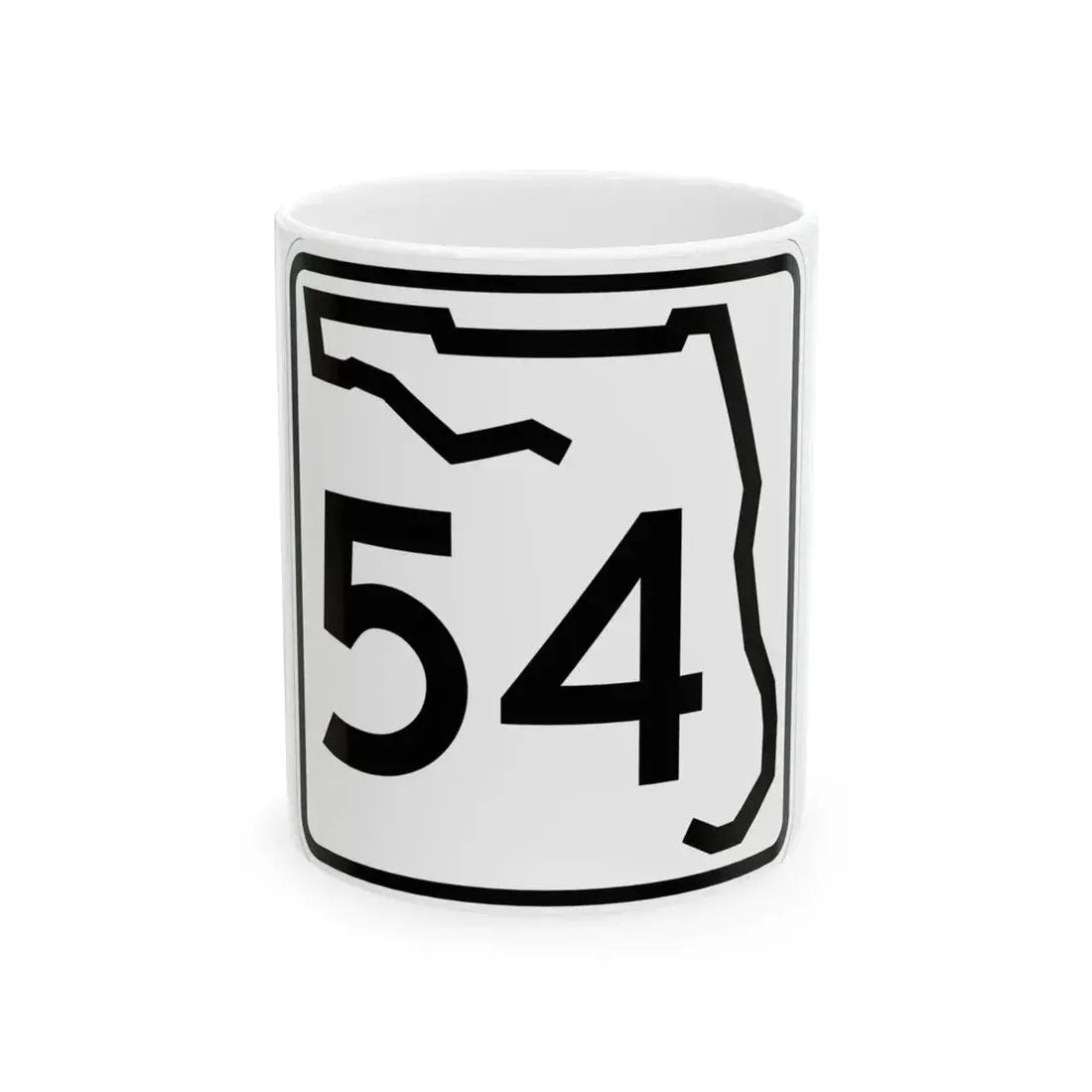 Florida 54 (Florida) (Road Sign) White Coffee Mug 11oz - Go Mug Yourself