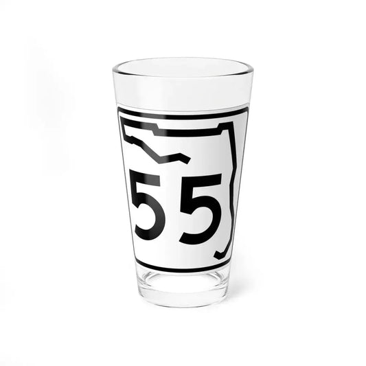 Florida 55 (Florida) (Road Sign) Pint Glass 16oz 16oz - Go Mug Yourself