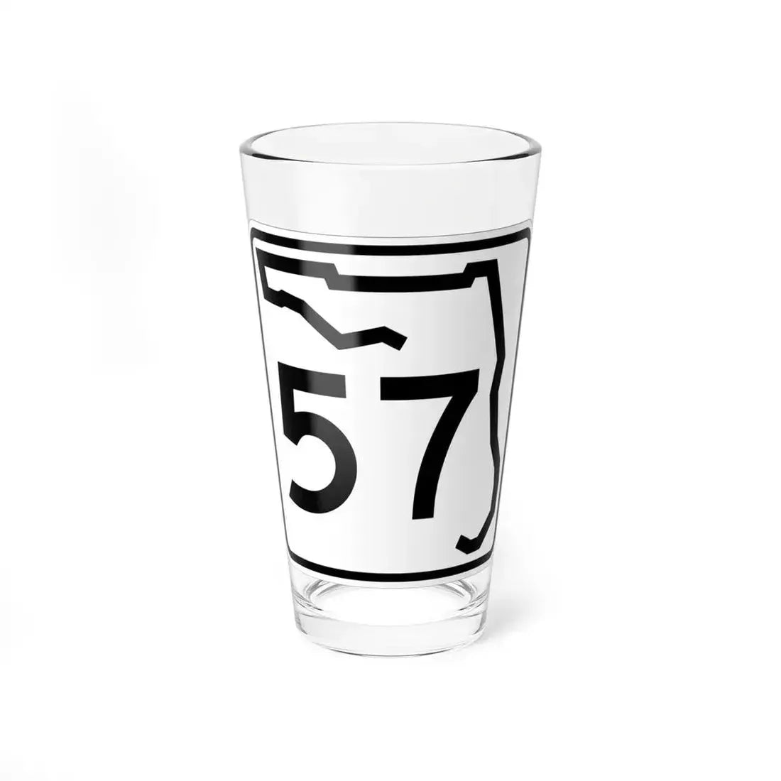 Florida 57 (Florida) (Road Sign) Pint Glass 16oz 16oz - Go Mug Yourself