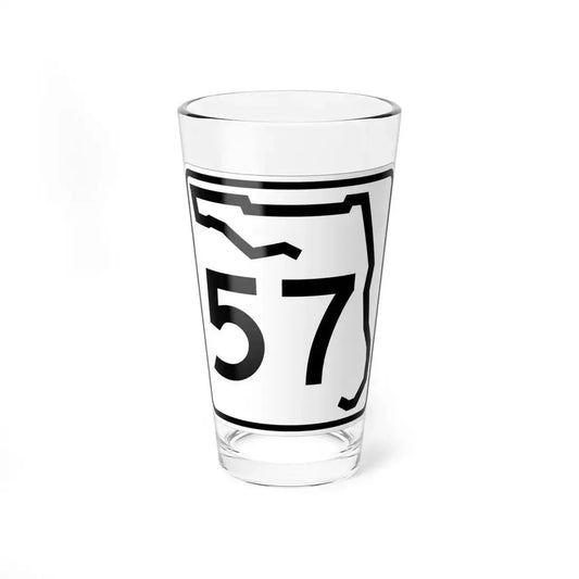 Florida 57 (Florida) (Road Sign) Pint Glass 16oz 16oz - Go Mug Yourself