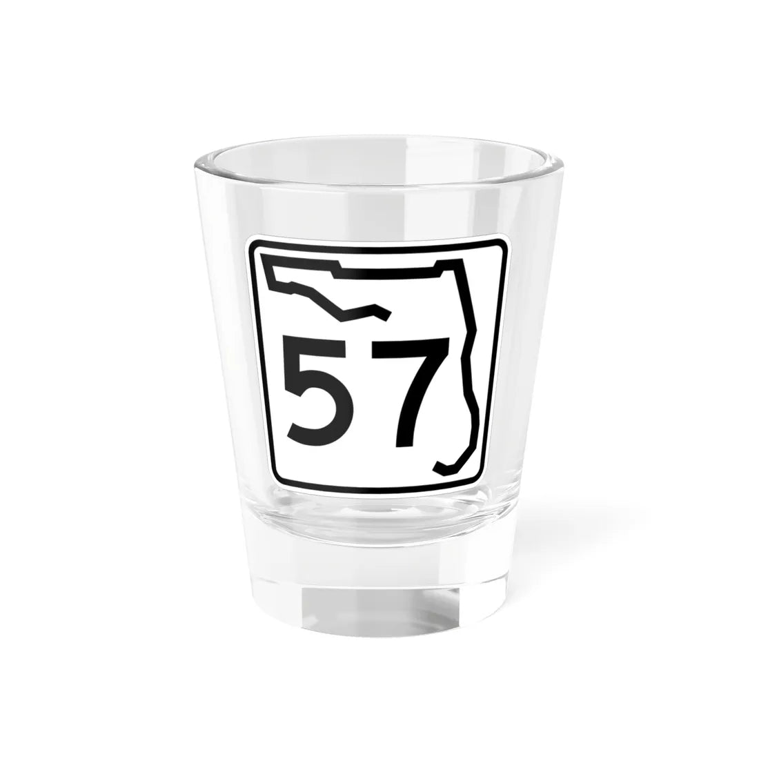 Florida 57 (Florida) (Road Sign) Shot Glass 1.5oz 1.5oz - Go Mug Yourself