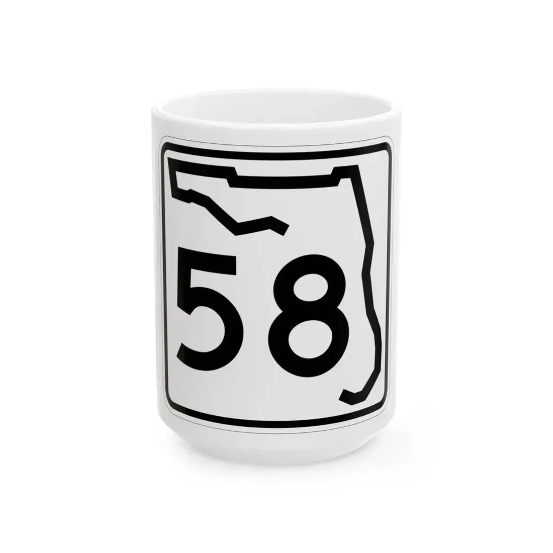 Florida 58 (Florida) (Road Sign) White Coffee Mug 15oz - Go Mug Yourself