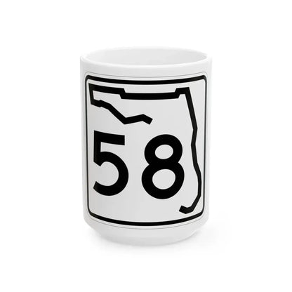 Florida 58 (Florida) (Road Sign) White Coffee Mug 15oz - Go Mug Yourself
