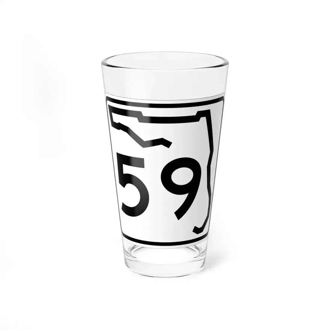 Florida 59 (Florida) (Road Sign) Pint Glass 16oz 16oz - Go Mug Yourself