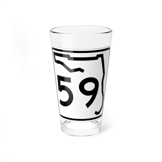 Florida 59 (Florida) (Road Sign) Pint Glass 16oz 16oz - Go Mug Yourself