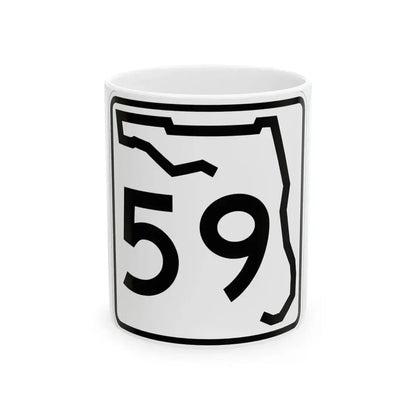 Florida 59 (Florida) (Road Sign) White Coffee Mug 11oz - Go Mug Yourself