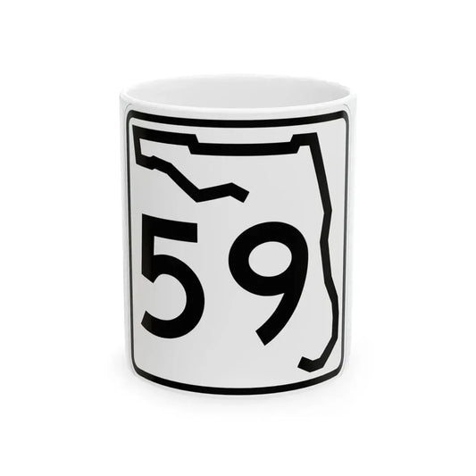 Florida 59 (Florida) (Road Sign) White Coffee Mug 11oz - Go Mug Yourself