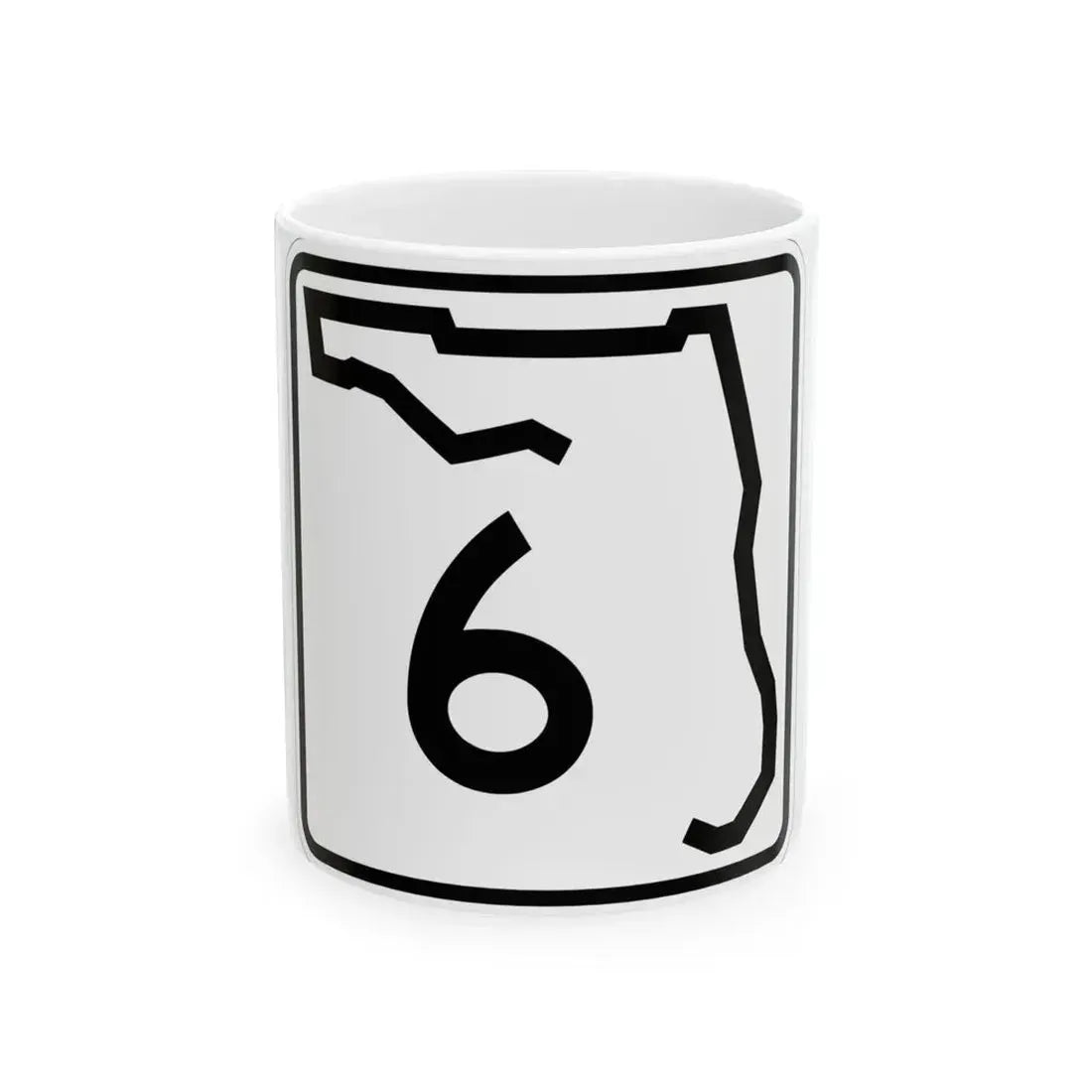 Florida 6 (Florida) (Road Sign) White Coffee Mug 11oz - Go Mug Yourself