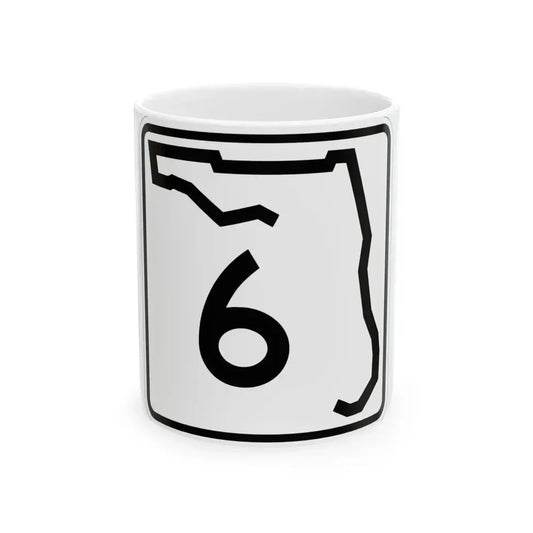 Florida 6 (Florida) (Road Sign) White Coffee Mug 11oz - Go Mug Yourself